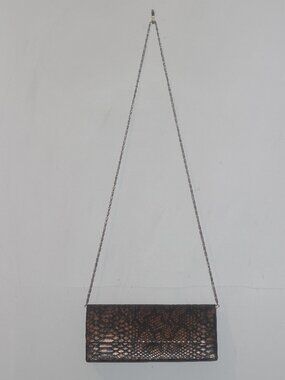 Expressions NYC snake print clutch purse